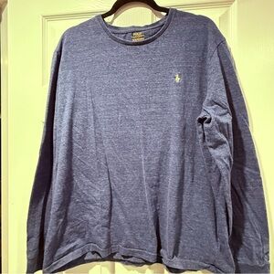 Polo Ralph Lauren XL soft cotton long-sleeve tee blue heather